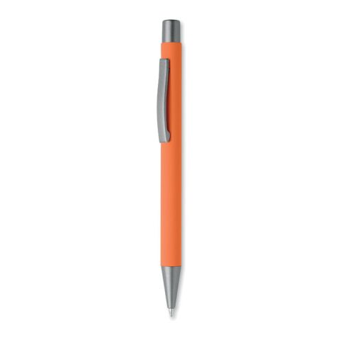 Werbeartikel Druckkugelschreiber recy. Alu – orange – mit Logo bedruckt