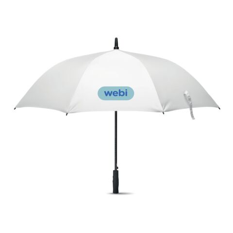 Werbeartikel Regenschirm mit ABS Griff – weiss – mit Logo bedruckt