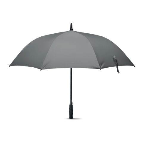 Werbeartikel Regenschirm mit ABS Griff – grau – mit Logo bedruckt