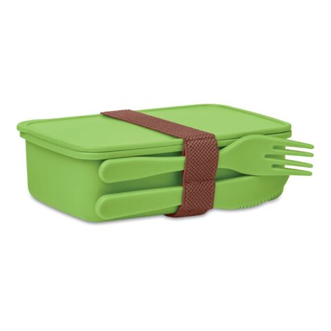 Lunchbox mit Besteck limette | ohne Werbeanbringung | Nicht verfügbar | Nicht verfügbar | Nicht verfügbar