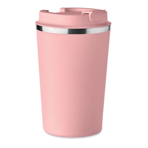 Werbeartikel Doppelwandiger Becher 350ml – pink – mit Logo bedruckt
