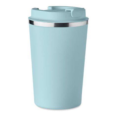 Werbeartikel Doppelwandiger Becher 350ml – himmelblau – mit Logo bedruckt