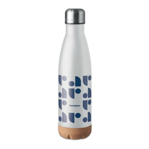 Werbeartikel Doppelwandige Isolierflasche – weiss – mit Logo bedruckt