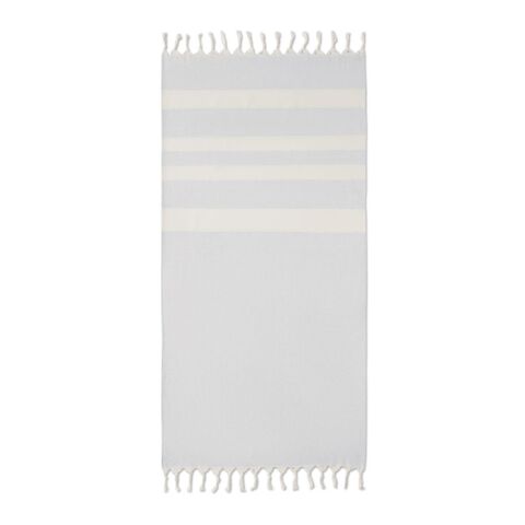 Werbeartikel Strandtuch 140 g/m² – grau – mit Logo bedruckt