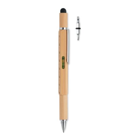Multifunktions-Stift Bambus holzfarben | ohne Werbeanbringung | Nicht verfügbar | Nicht verfügbar