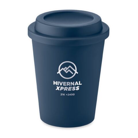 Doppelwandiger Becher PP 300ml mit Deckel marineblau | ohne Werbeanbringung | Nicht verfügbar | Nicht verfügbar