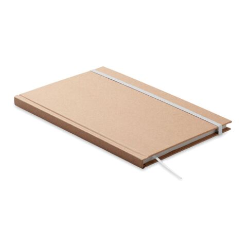 Nachhaltiger Werbeartikel DIN A5 Notizbuch 200 Blatt – weiss – mit Logo bedruckt