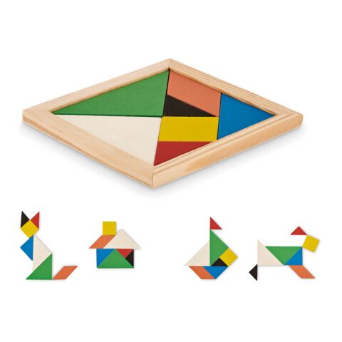 Tangram-Puzzle Holz holzfarben | ohne Werbeanbringung | Nicht verfügbar | Nicht verfügbar