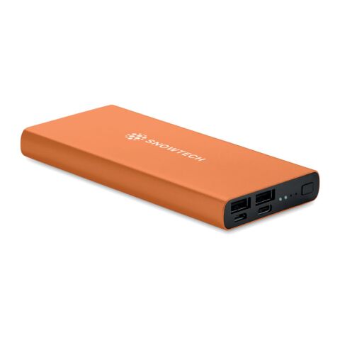 Werbeartikel Powerbank 10000 mAh MO6770 – orange – mit Logo bedruckt