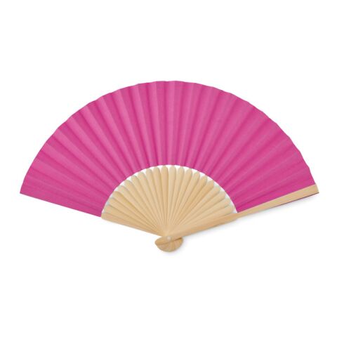 Werbeartikel Fächer – fuchsia – mit Logo bedruckt