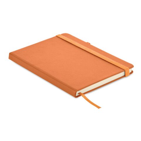 Nachhaltiger Werbeartikel DIN A5 Notizbuch PU MO6835- – orange – mit Logo bedruckt