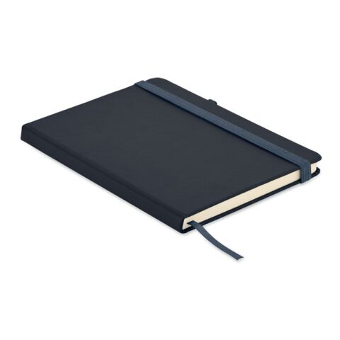 Nachhaltiger Werbeartikel DIN A5 Notizbuch PU MO6835- – marineblau – mit Logo bedruckt
