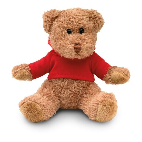Teddybär mit Hoody  rot | ohne Werbeanbringung | Nicht verfügbar | Nicht verfügbar | Nicht verfügbar
