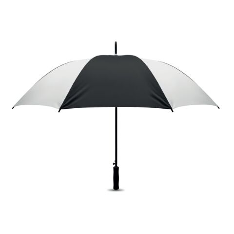 Werbeartikel Regenschirm 68,5 cm – weiss schwarz – mit Logo bedruckt