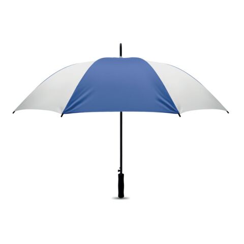 Werbeartikel Regenschirm 68,5 cm – weiss blau – mit Logo bedruckt