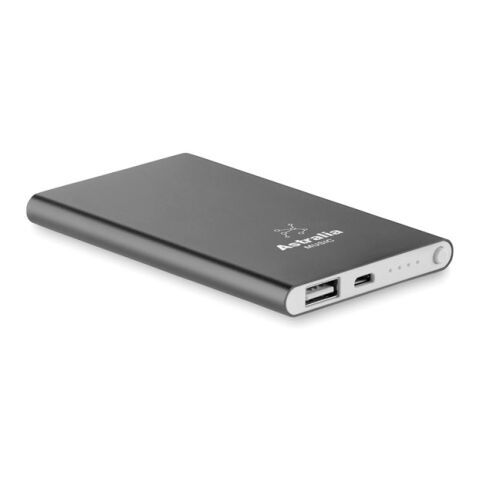 Aluminium Powerbank 4000 mAh titan | ohne Werbeanbringung | Nicht verfügbar | Nicht verfügbar