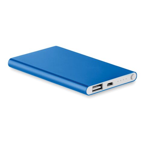 Aluminium Powerbank 4000 mAh königsblau | ohne Werbeanbringung | Nicht verfügbar | Nicht verfügbar
