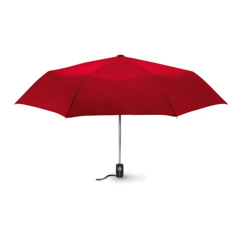 Werbeartikel Automatik Regenschirm Luxus gerader Griff – rot – mit Logo bedruckt