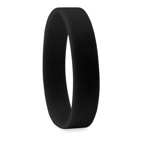 Werbeartikel Silikon Armband – schwarz – mit Logo bedruckt