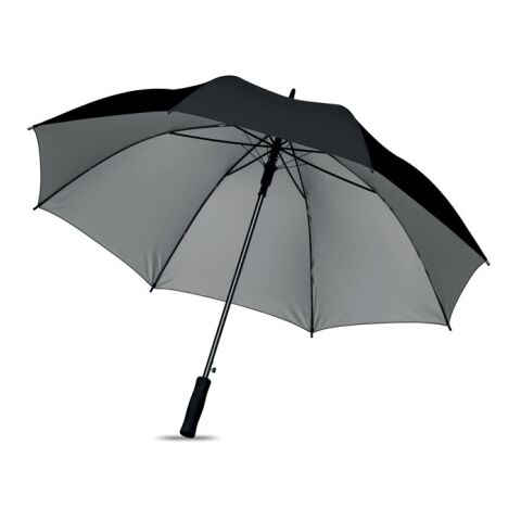 Regenschirm mit silbernen Bezug schwarz | ohne Werbeanbringung | Nicht verfügbar | Nicht verfügbar | Nicht verfügbar