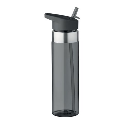 Werbeartikel Trinkflasche 650 ml – transparent grau – mit Logo bedruckt