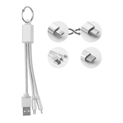 Schlüsselring mit Kabel-Set silber | ohne Werbeanbringung | Nicht verfügbar | Nicht verfügbar | Nicht verfügbar