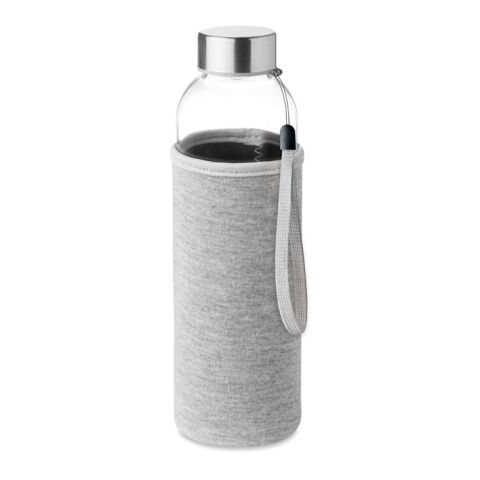 Trinkflasche Glas 500 ml mit Neopren-Schutzhülle grau | ohne Werbeanbringung | Nicht verfügbar | Nicht verfügbar | Nicht verfügbar