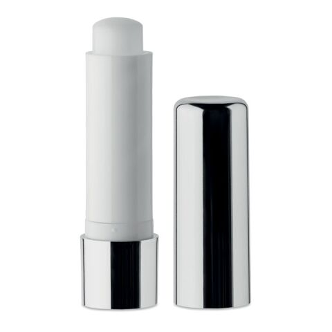 Werbeartikel Lippenbalsam UV Gloss – mattsilber – mit Logo bedruckt