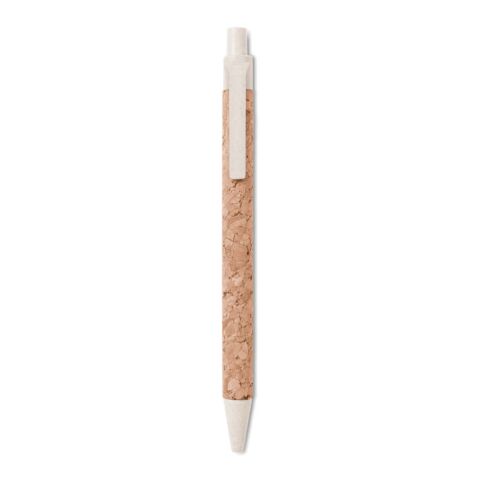 Werbeartikel Druckkugelschreiber Kork – beige – mit Logo bedruckt