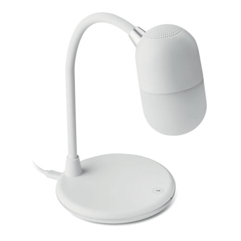 LED Lampe mit Ladestation und Lautsprecher weiß | ohne Werbeanbringung | Nicht verfügbar | Nicht verfügbar | Nicht verfügbar