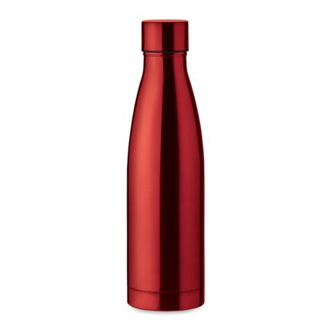 Werbeartikel 500 ml Edelstahl Isolierflasche doppelwandig mit verkupferter Innenwand & Vakuum-Isolierung – rot – mit Logo bedruckt