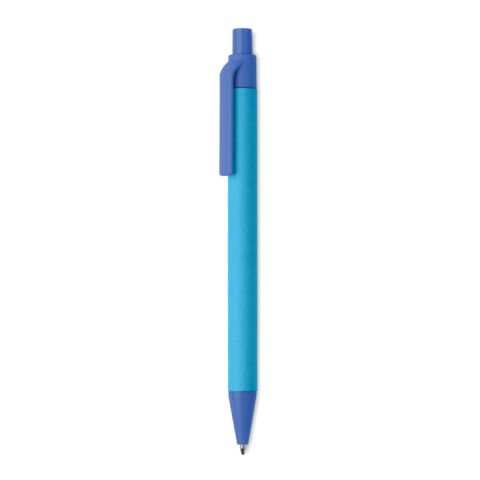 Werbeartikel Druckkugelschreiber Papier/Mais PLA – blau – mit Logo bedruckt