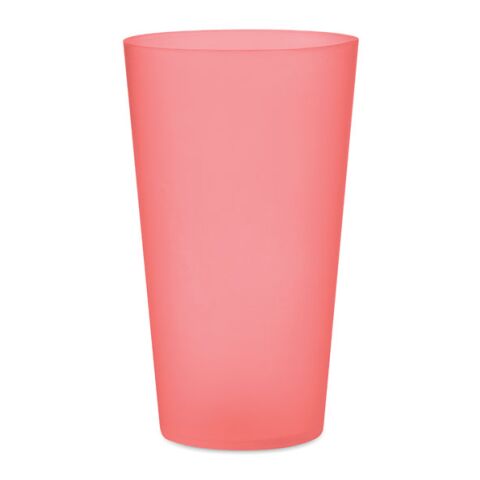 Festivalbecher "Large" aus Plastik, 500ml transparent rot | ohne Werbeanbringung | Nicht verfügbar | Nicht verfügbar