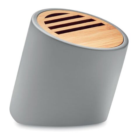 5.0 Bluetooth Lautsprecher Bambus Oberfläche grau | ohne Werbeanbringung | Nicht verfügbar | Nicht verfügbar