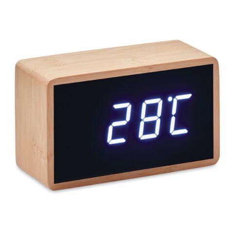 LED Tisch Uhr Bambus holzfarben | ohne Werbeanbringung | Nicht verfügbar | Nicht verfügbar