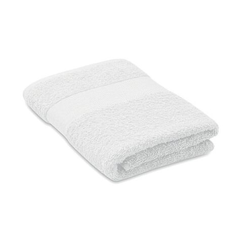 Nachhaltiger Werbeartikel Handtuch Organic Cotton 360 g/m² – transparent – mit Logo bedruckt