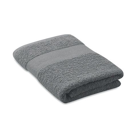 Nachhaltiger Werbeartikel Handtuch Organic Cotton 360 g/m² – grau – mit Logo bedruckt