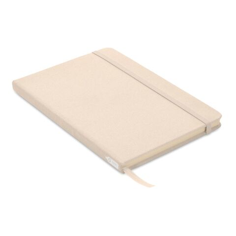 Nachhaltiger Werbeartikel DIN A5 Notizbuch 600D RPET – Navy|Off White – mit Logo bedruckt