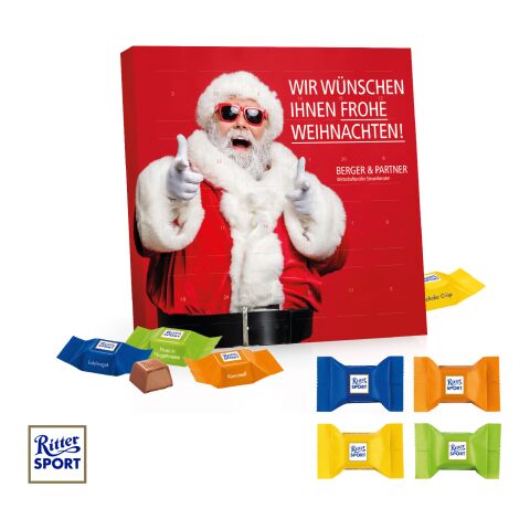 Tisch-Adventskalender mit Ritter SPORT Schokowürfel