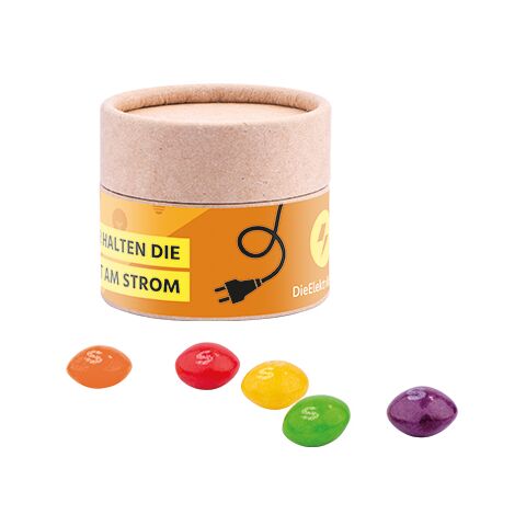 Papierdose Eco Mini ohne Werbeanbringung | Skittles Kaubonbons