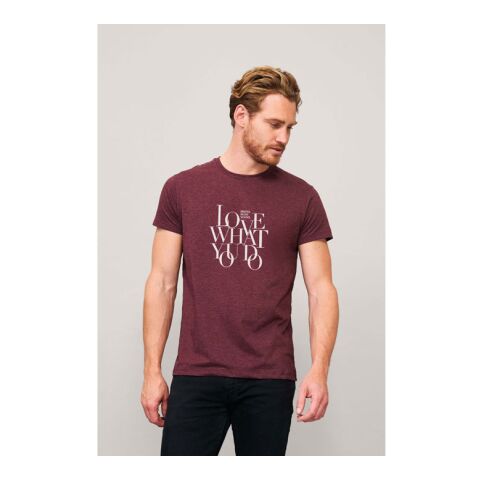 REGENT F HERRENT-SHIRT 150g koks melange | L | 1-farbiger Siebdruck | Rückseite | 280 mm x 420 mm | Nicht verfügbar