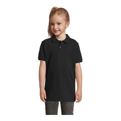 PERFECT KINDER POLO 180g schwarz | XL | 1-color Siebdruck | Vorderseite Brust | 70 mm x 70 mm | Nicht verfügbar