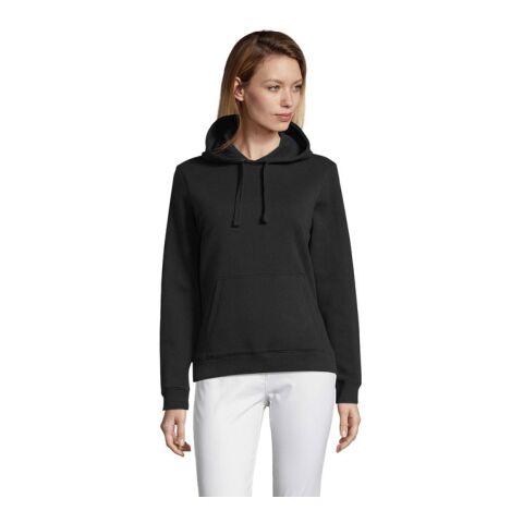 SPENCER Damen Sweater 280g schwarz | XS | 1-color Siebdruck | Vorderseite | 250 mm x 200 mm | Nicht verfügbar