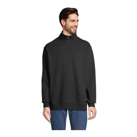 CONRAD Sweater Zip Kragen schwarz | XL | 1-color Siebdruck | Linker Arm | 100 mm x 70 mm | Nicht verfügbar