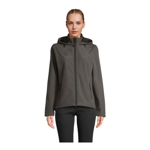 RACE WOMEN HOODED JACKET anthrazitgrau | L | ohne Werbeanbringung