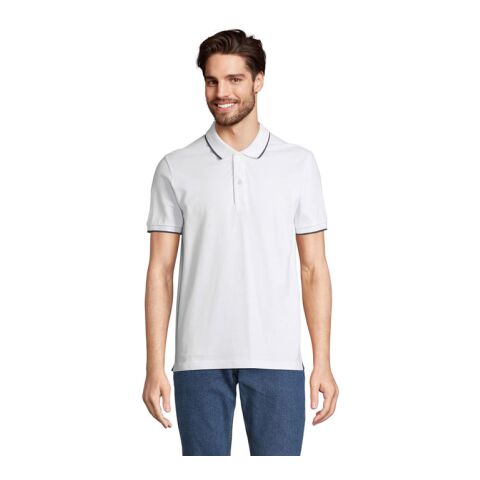 PALERMO POLO SHIRT White/French Navy | L | ohne Werbeanbringung | Nicht verfügbar | Nicht verfügbar | Nicht verfügbar