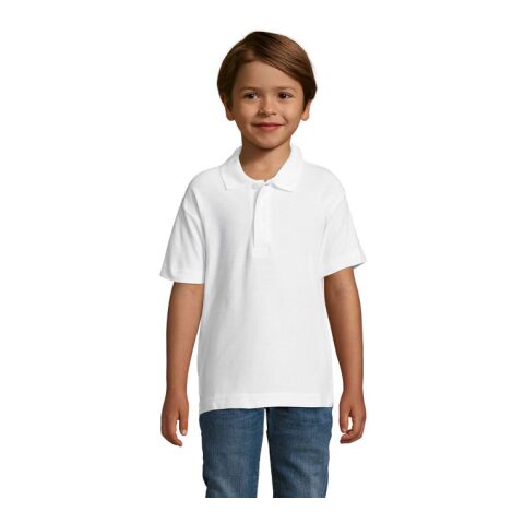 SUMMER II KIDS Polo 170g weiß | 3XL | 1-farbiger Siebdruck | Rückseite | 200 mm x 200 mm | Nicht verfügbar