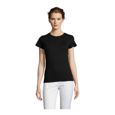 MISS DAMENT-SHIRT 150g tiefschwarz | S | ohne Werbeanbringung | Nicht verfügbar | Nicht verfügbar | Nicht verfügbar