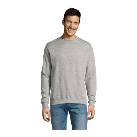 NEW SUPREME SWEAT UNISEXE grau melange | S | 1-farbiger Siebdruck | Vorderseite Brust | 100 mm x 100 mm | Nicht verfügbar