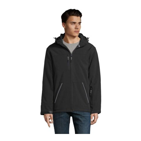 Rock Herren-Winter-Softshelljacke schwarz | L